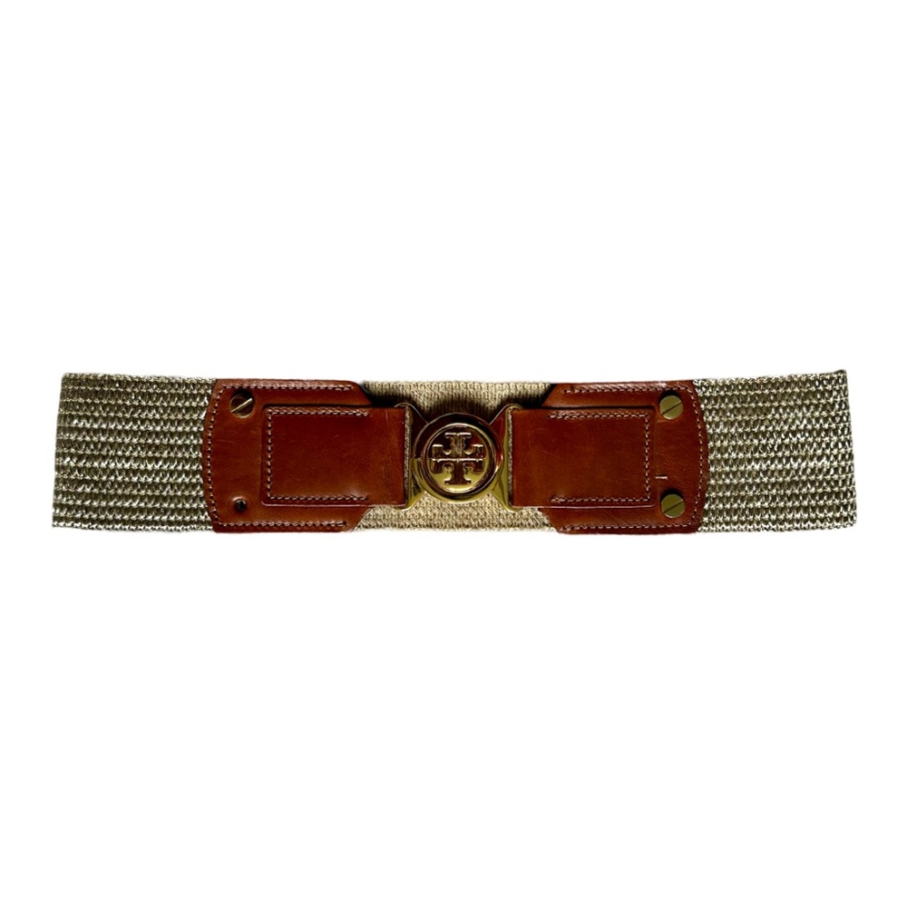 Tory Burch Wide Glitter Accent Stretch Belt Size XS